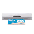 Fellowes 12.5” Laminator Value Bundle with 200 Letter 3 Mil Pouches-Rapid 1-minute warm-up with InstaHeat Technology