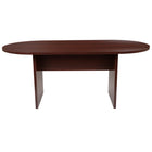 Flash Furniture 6 Foot (72 inch) Oval Conference Table - Mahogany-Commercial Meeting Table