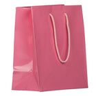 JAM Paper Glossy Gift Bags with Rope Handles - Medium - 8" x 4" x 10" - Pink - Bulk 100 Pack-Color: Pink Glossy: Make your gift stand out with shiny colourful gift bags.