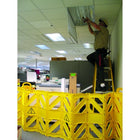 Rubbermaid Portable Mobile Barriers, 13' L, Plastic, Yellow-Height: 40"