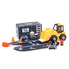 Educational Insights Design & Drill Bolt Buddies Bulldozer - Multicolor-Set includes bulldozer body with moveable scoop, handheld screwdriver, 7 bolts, construction worker bolt buddy, animal pal, and 2 safety cones. don't toss the box! Our eco-friendly packaging unfolds to create a pretend play construction site