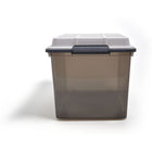 TRU RED 64.7 L Water and Dust Resistant Storage Tote with Locking Lid-Hinged locking lid doubles as a tray for added convenience