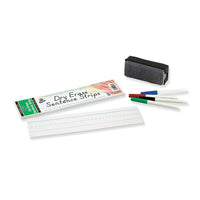 Pacon Ruled Dry Erase Sentence Strip, 3" x 12", White,, 6/Pack (PAC5187)-Dimensions: 3" x 12"