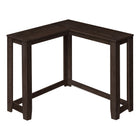 Monarch Specialties 3660 Corner Console Accent Table - Espresso-Entry table with a unique corner design in a sleek espresso finish