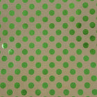 JAM Paper Gift Wrap - Kraft Wrapping Paper - 50 Sq Ft Total - Green Foil Polka Dots on Brown Kraft Paper - 2 Rolls/Pack-The perfect square footage for quickly and easily wrapping your presents
