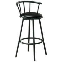 Monarch Specialties 2398 Barstool - Swivel/Black Metal - 2 Pack-Set of 2 barstools
