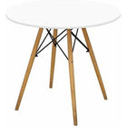 Nicer Furniture Eiffel Style Dining Table with 47" Table Top - White-Dining Table