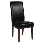 Flash Furniture Greenwich Series Black LeatherSoft Parsons Chair-Black LeatherSoft Upholstery