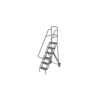 Tri-Arc Roll & Fold Rolling Ladder, 6 Step, 66" Height, Serrated (KDRF106162)-Frame Material: Steel