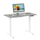 ShoppingAll 48"W Dual Motor Height Adjustable Electric Standing Desk - White/Grey-The control panel features 4 programmable memory preset keys so you can easily switch between different height settings