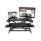 Victor Height Adjustable Compact Standing Desk with Keyboard Tray (DCX610)-Work surface is made from durable wood with a scratch resistant PVC coating