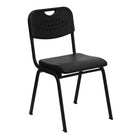 Flash Furniture HERCULES Series Heavy Duty Black Dot Fabric Stack Chair with Arms - 4 Pack-880 lb. Weight Capacity