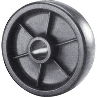 Polyolefin Wheels, Tread Width", 2, Wheels, Bearing Type, Roller, 6 Pack-Wheel Diameter" - 6