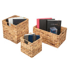 Gry Mattr Woven Basket - Medium 12"L x 12"W x 12"D - Natural-Fits easily into bookcase or use on it's own