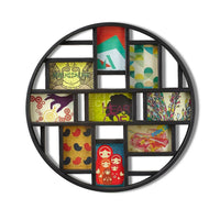 Umbra Luna Photo and Art Display - Holds 4" x 6" Photos - Black-Shutterbugs and photo art buffs will rejoice in the collage-like mural