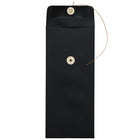 JAM Paper #10 Policy Button & String Envelopes, 4 1/8 x 9 1/2, Black Linen, 50 Pack-Button and String Closure
