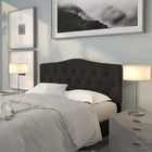 Flash Furniture Cambridge Tufted Upholstered Queen Size Headboard - Black Fabric-Headboard Size: 61.5''W x 3''D x 24''H