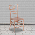 Flash Furniture HERCULES Series Rose Gold Resin Stacking Chiavari Chair - 2 Pack-Lightweight Design