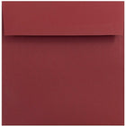 JAM Paper 6 x 6 Square Envelopes, Dark Red, 50 Pack (31511296I)-Red dark base square envelope