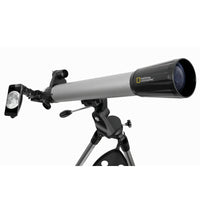 National Geographic 70 mm Refractor Telescope Adjustable Height Tripod-Ample 70mm aperture will reveal lots of lunar details, planetary features like Jupiter's cloud belts or Saturn's rings and some of the brightest Messier objects.