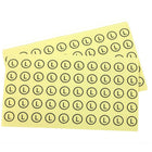 Wamaco Size Dots Sticker, Round, L, Clear, 3000 Pack-Label Clothing Size