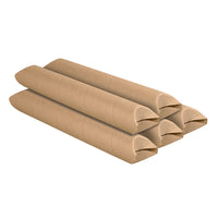 SPC Crimped Mailing Tubes - 0.060 Wall - 2" x 30" - Kraft - 25 Pack-Natural kraft