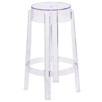Flash Furniture 25.75" High Transparent Counter Height Stool-Contemporary Style Stool
