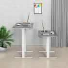 ShoppingAll 48"W Dual Motor Height Adjustable Electric Standing Desk - White/Grey-1 Year Limited Manufacturer Warranty