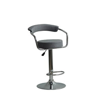 Plata Import Quintin Adjustable Stool, Grey, 2 Pack-Bar Stool