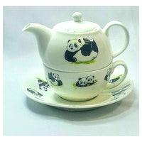 Roy Kirkham Tea for One Teapot with Tea Cup and Saucer - Panda-Teapot Set