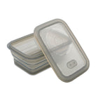 Minimal Silicone Food Storage Container - Grey - 660ml - Set of 2-FDA (US) and LFGB (EU) certified