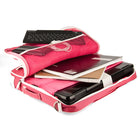 Vangoddy 13" Laptop Messenger Bag - Pink-Front pocket size 6.5" x 8" size.
