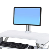 Ergotron WorkFit Single LCD Monitor Kit, White (97-935-062)-Cost-effective height-adjustable mounting solution