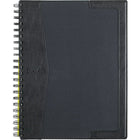 Cambridge® – Bloc-notes City en vinyle, 11 po x 7-7/8 po, noir, 200 pages-Reliure à double spirale