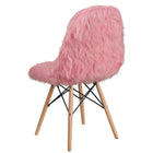Flash Furniture Faux Fur Shaggy Chair, Light Pink (4DL8)-Contoured Design