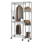 TRINITY EcoStorage  Mobile Closet Organizer, Chrome (TBFZ-2702)-Shelves and sidebar adjustable in 1  increments