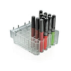 Azar Displays 0.63" Square Slot 36 Compartment Cosmetic Tray For Pegboard, 2 Pack (225526)-Dimensions: 2-1/2"H x 5"W x 5"D