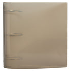 JAM Paper Plastic 3 Ring Binder, 3", Smoke Grey (821T3SM)-Binders are made from durable flexible plastic, are 3-ringed, and have a unique ridged glass twill finish