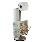 Toilet Caddy, Satin Nickel-Storage space for 3 extra tissue rolls