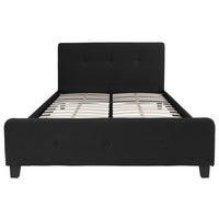 Flash Furniture Tribeca Queen Size Tufted Upholstered Platform Bed - Black Fabric-Platform Bed