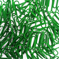 JAM Paper Coloured Standard Paper Clips, Small, Green, 50000 Pack (371332133)-Small paperclips