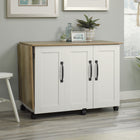 Sauder Select Craft Cart - Soft White (426934)-Easy-roll casters