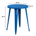 Flash Furniture 24" Round Blue Metal Indoor-Outdoor Table-Top Size: 24" Round