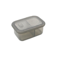 Minimal Silicone Bento Lunch Box - Grey - 900ml - Set of 2-100% food grade pure silicone