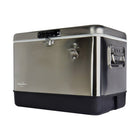 Koolatron Stainless Steel Ice Chest Cooler with Bottle Opener - 51 L-Steel-belted construction