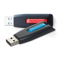 Verbatim Store 'n' Go V3 64 GB USB 3.2 Gen 1 Flash Drive - Red/Blue - 2 Pack-64 GB Storage capacity