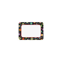 Creative Teaching Press Infant - 12 Grade Name Tag Dots On Black, 216 Pack (CTP4505)-Theme/design: Dots on black