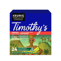Timothy's Colombian Excelencia K-Cup Pods - 24 Pack-Exceptional, 100% Arabica coffee from Columbia's majestic Andes mountains