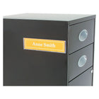 Superior Image Nameplate Holder with Magnets & Velcro, 8-1/2"W x 2"H, Clear-Top entry allows easy access to change your placard as needed