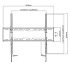Speedex LP56-68T Wall Mount for 55" - 90" Flat Panels - Black-Dimensions: 87.4" x 63" x 2"